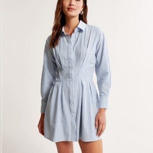 Abercrombie & Fitch Blue and White Striped Shirt 100% cotton